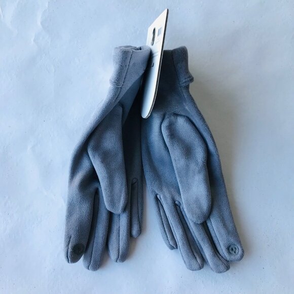 Elle Women gray  Gloves  Lined  Smart Touch MSRP $32 - Picture 2 of 6